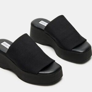 Steve Madden Black Platform Sandals